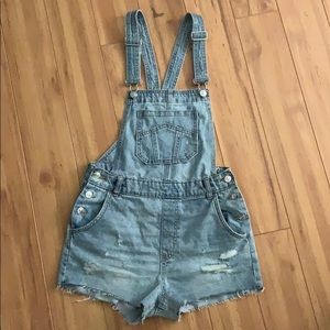 Denim Overall shorts